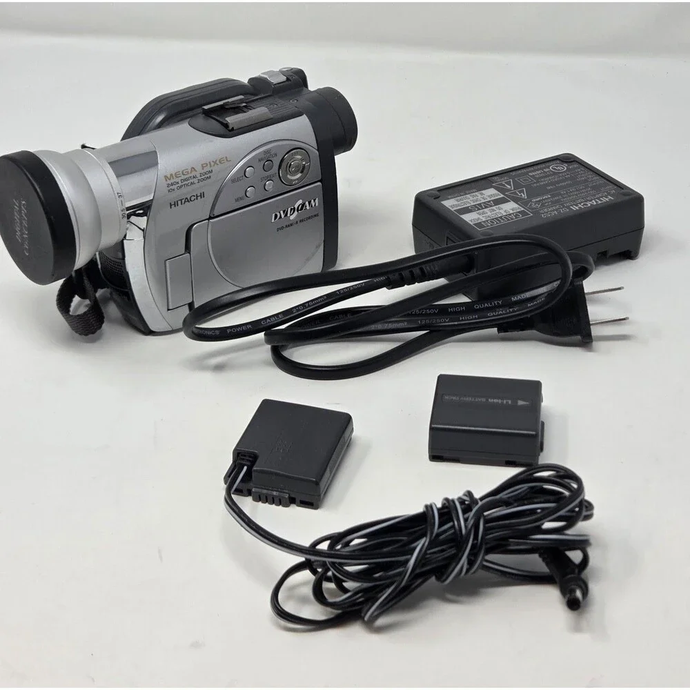 Hitachi DZ-BX35A DVD Camcorder Tested Working Bundle Remote Lenses Charger